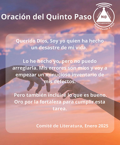 Oración del Cuarto Paso de Neuróticos ANónimos